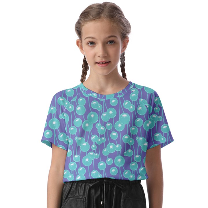 Blue Dandelions  Cute Plants Kids  Basic Tee