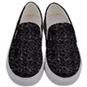 Dark Grunge Geometric Print Pattern Men s Canvas Slip Ons View1