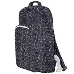 Dark Grunge Geometric Print Pattern Double Compartment Backpack