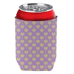 Yellow Hearts On A Light Purple Background Can Holder by SychEva