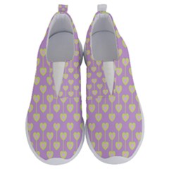 Yellow Hearts On A Light Purple Background No Lace Lightweight Shoes by SychEva