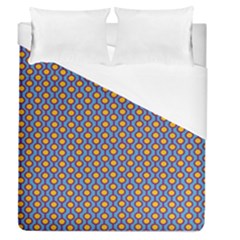 Yellow Circles On A Purple Background Duvet Cover (queen Size) by SychEva