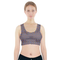 Yellow Circles On A Purple Background Sports Bra With Pocket by SychEva