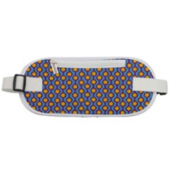 Yellow Circles On A Purple Background Rounded Waist Pouch by SychEva