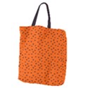 Halloween, Black bats pattern on orange Giant Grocery Tote View2