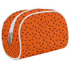 Halloween, Black Bats Pattern On Orange Make Up Case (medium) by Casemiro