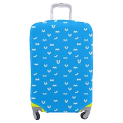 Halloween White Bars At Sky Blue Color Luggage Cover (medium) by Casemiro