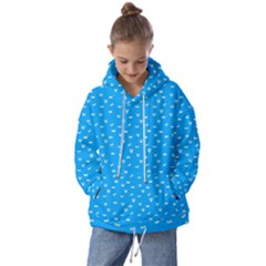 Halloween White Bars At Sky Blue Color Kids  Oversized Hoodie by Casemiro