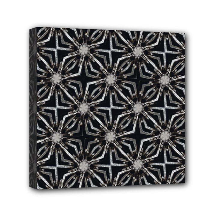 Futuristic Industrial Print Pattern Mini Canvas 6  x 6  (Stretched)