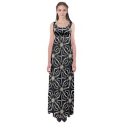 Futuristic Industrial Print Pattern Empire Waist Maxi Dress by dflcprintsclothing