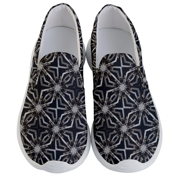 Futuristic Industrial Print Pattern Men s Lightweight Slip Ons