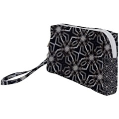 Futuristic Industrial Print Pattern Wristlet Pouch Bag (small)