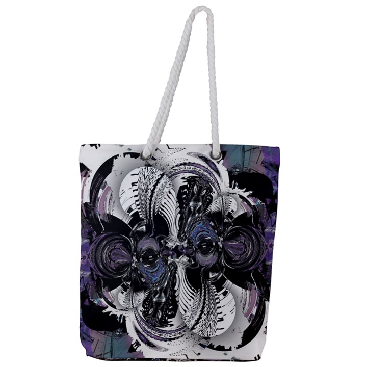 Twin Migraines Full Print Rope Handle Tote (Large)