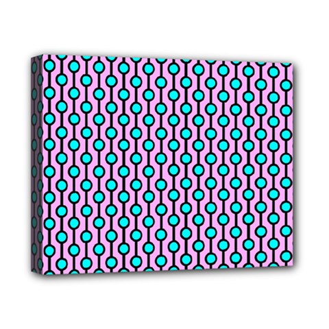 Blue Circles On Purple Background Geometric Ornament Canvas 10  X 8  (stretched) by SychEva