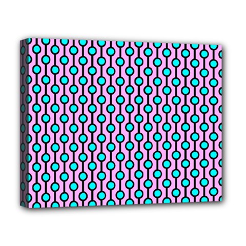 Blue Circles On Purple Background Geometric Ornament Deluxe Canvas 20  X 16  (stretched)