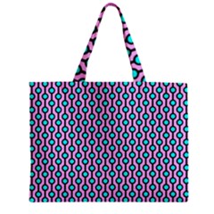 Blue Circles On Purple Background Geometric Ornament Zipper Mini Tote Bag by SychEva