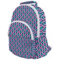 Blue Circles On Purple Background Geometric Ornament Rounded Multi Pocket Backpack View1