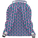 Blue Circles On Purple Background Geometric Ornament Rounded Multi Pocket Backpack View3