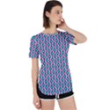 Blue Circles On Purple Background Geometric Ornament Perpetual Short Sleeve T-Shirt View1