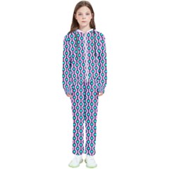 Blue Circles On Purple Background Geometric Ornament Kids  Tracksuit by SychEva