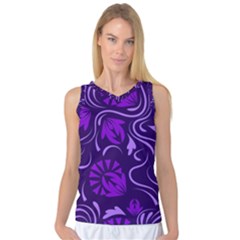 Folk Flowers Pattern Floral Surface Design Seamless Pattern Women s Basketball Tank Top by Eskimos