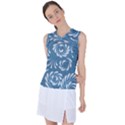 Folk flowers pattern Floral surface design Seamless pattern Women s Sleeveless Sports Top View1