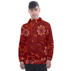 Folk Flowers Pattern Floral Surface Design Seamless Pattern Men s Front Pocket Pullover Windbreaker by Eskimos