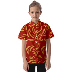 Folk Flowers Pattern Floral Surface Design Seamless Pattern Kids  Short Sleeve Shirt by Eskimos