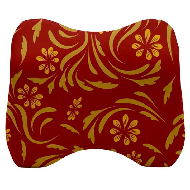 Folk flowers pattern Floral surface design Seamless pattern Velour Head Support Cushion