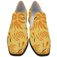 Folk Flowers Pattern Floral Surface Design Seamless Pattern Women Slip On Heel Loafers by Eskimos