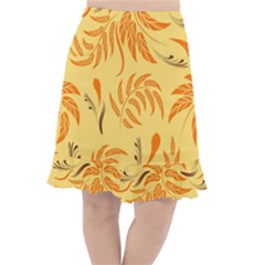 Folk Flowers Pattern Floral Surface Design Seamless Pattern Fishtail Chiffon Skirt by Eskimos