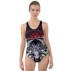 Skullart Cut-out Back One Piece Swimsuit by Sparkle