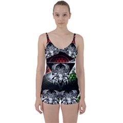 Skullart Tie Front Two Piece Tankini by Sparkle