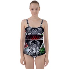 Skullart Twist Front Tankini Set by Sparkle