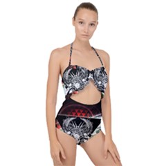 Skullart Scallop Top Cut Out Swimsuit by Sparkle