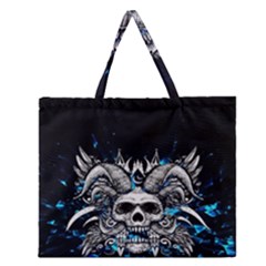 Skullart Zipper Large Tote Bag by Sparkle