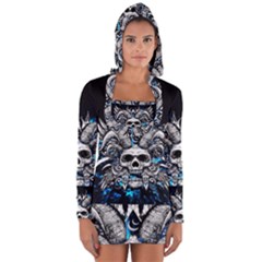 Skullart Long Sleeve Hooded T-shirt by Sparkle