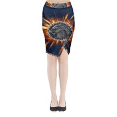 Beast Midi Wrap Pencil Skirt by Sparkle