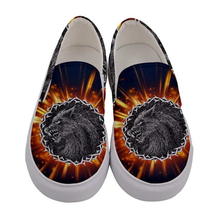 Beast Women s Canvas Slip Ons