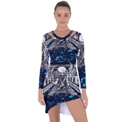 Movie Asymmetric Cut-out Shift Dress by Sparkle