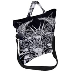 Skullart Fold Over Handle Tote Bag by Sparkle