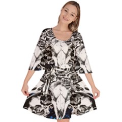 Skullart Velour Kimono Dress by Sparkle