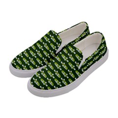 Green Puffer Women s Canvas Slip Ons by SeaworthyClothing