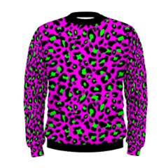 Pink And Green Leopard Spots Pattern Men s Sweatshirt by Casemiro