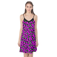 Pink And Green Leopard Spots Pattern Camis Nightgown by Casemiro