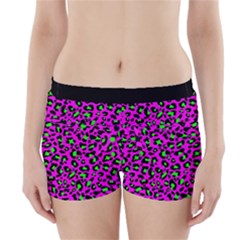 Pink And Green Leopard Spots Pattern Boyleg Bikini Wrap Bottoms by Casemiro