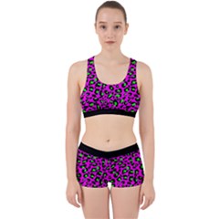 Pink And Green Leopard Spots Pattern Work It Out Gym Set by Casemiro