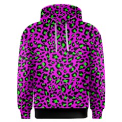 Pink And Green Leopard Spots Pattern Men s Overhead Hoodie