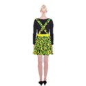 Yellow and green, neon leopard spots pattern Suspender Skater Skirt View2