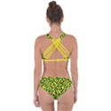 Yellow and green, neon leopard spots pattern Criss Cross Bikini Set View2